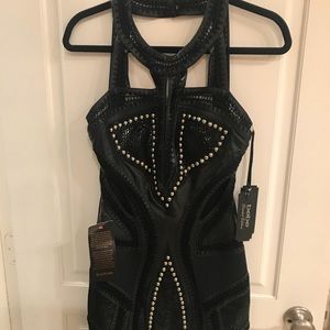 Bebe Leather Dress. Brand New!
